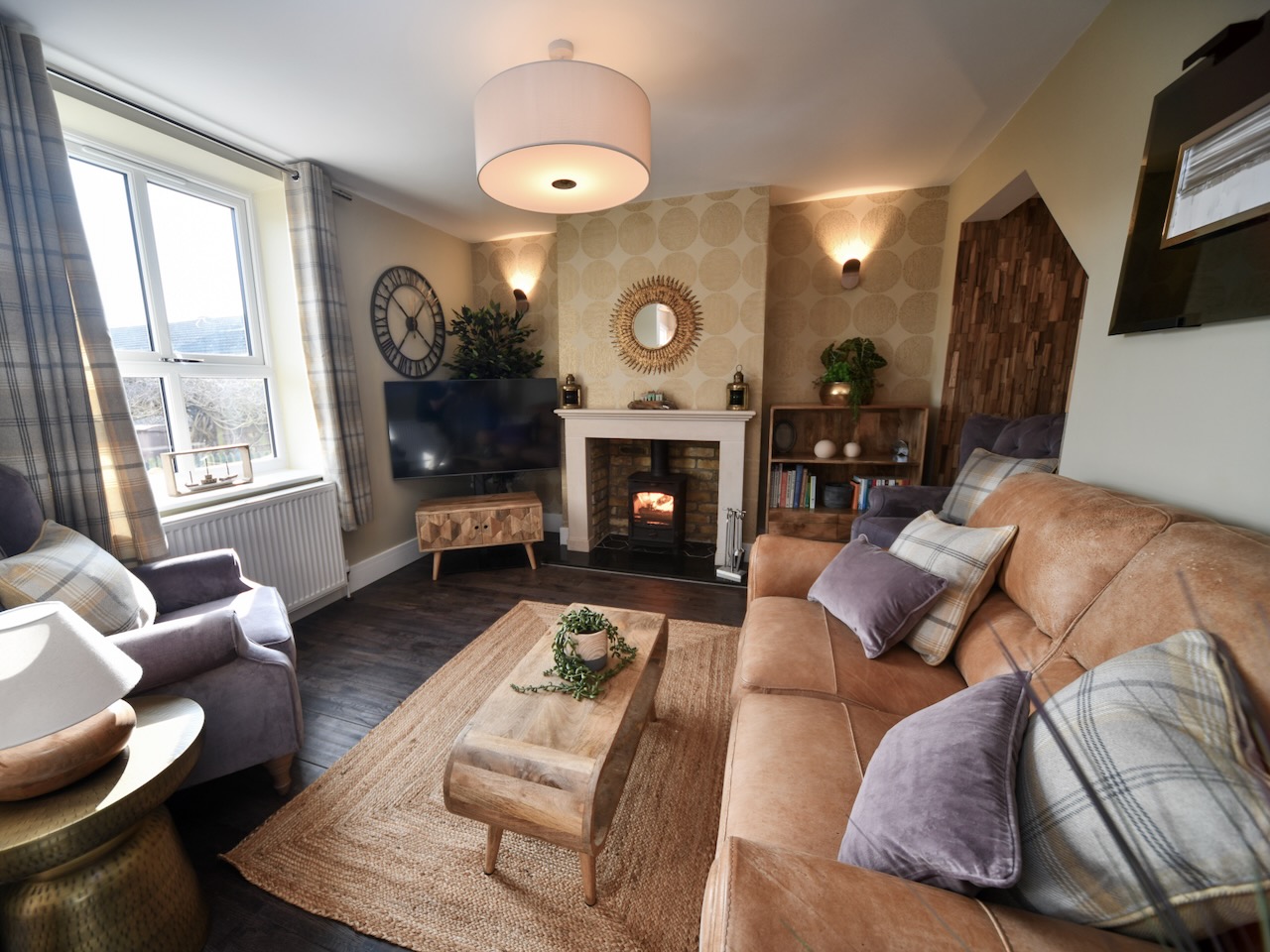 Gardeners Cottage lounge and wood burning stove