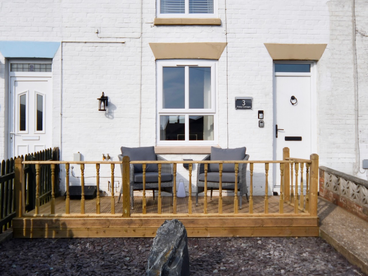 South facing decking area